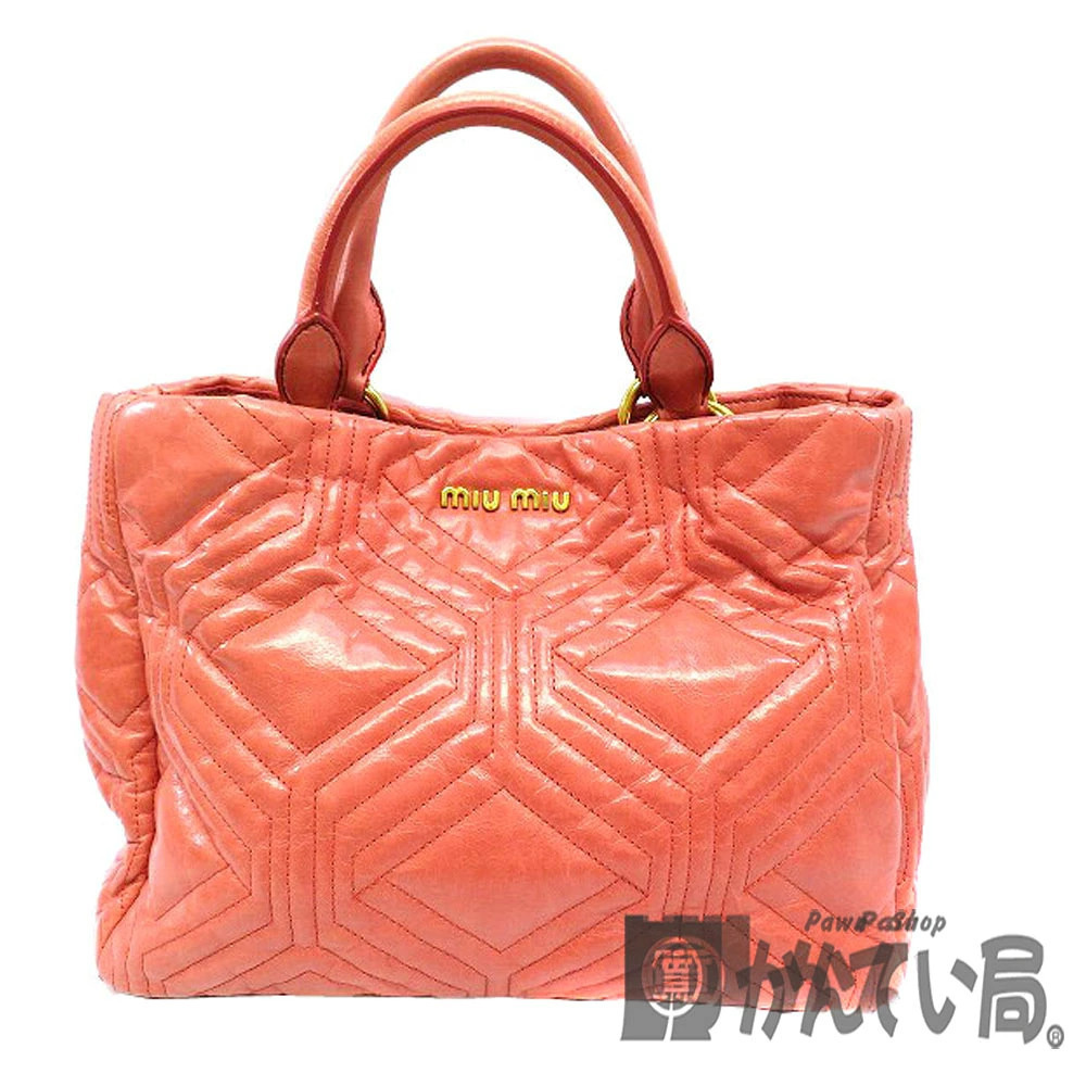 Miu Miu Handbag Leather Pink